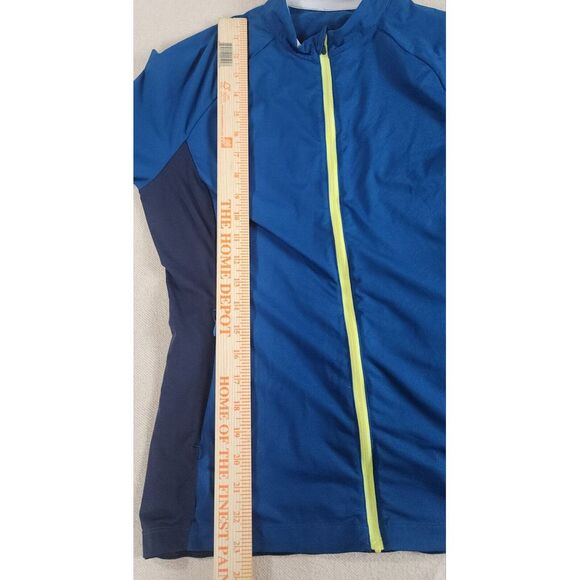 Kitsbow Shirt Womens L Cycling Back Pockets Zip Wind Suit Blue Short‎ Sleeve - Picture 10 of 12